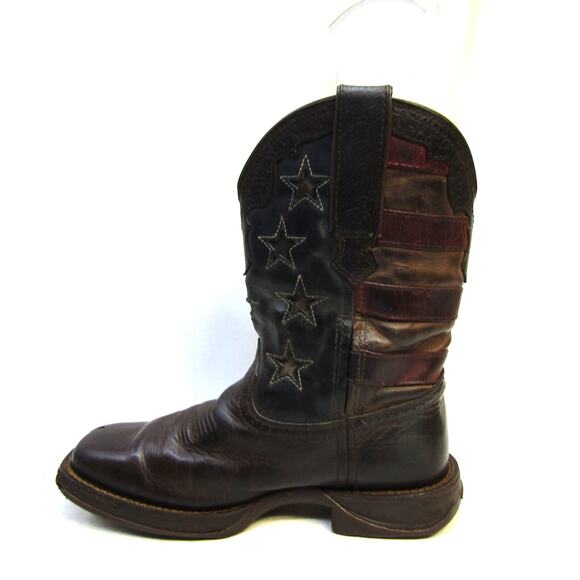 Durango Mens Size 8.5 M Brown Leather American Flag Cowboy Western Boots main image 7